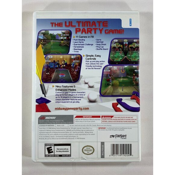 Game Party 2 Video Game 11 Games 2008 (Nintendo Wii) Complete with Manual Tested - Picture 3 of 5